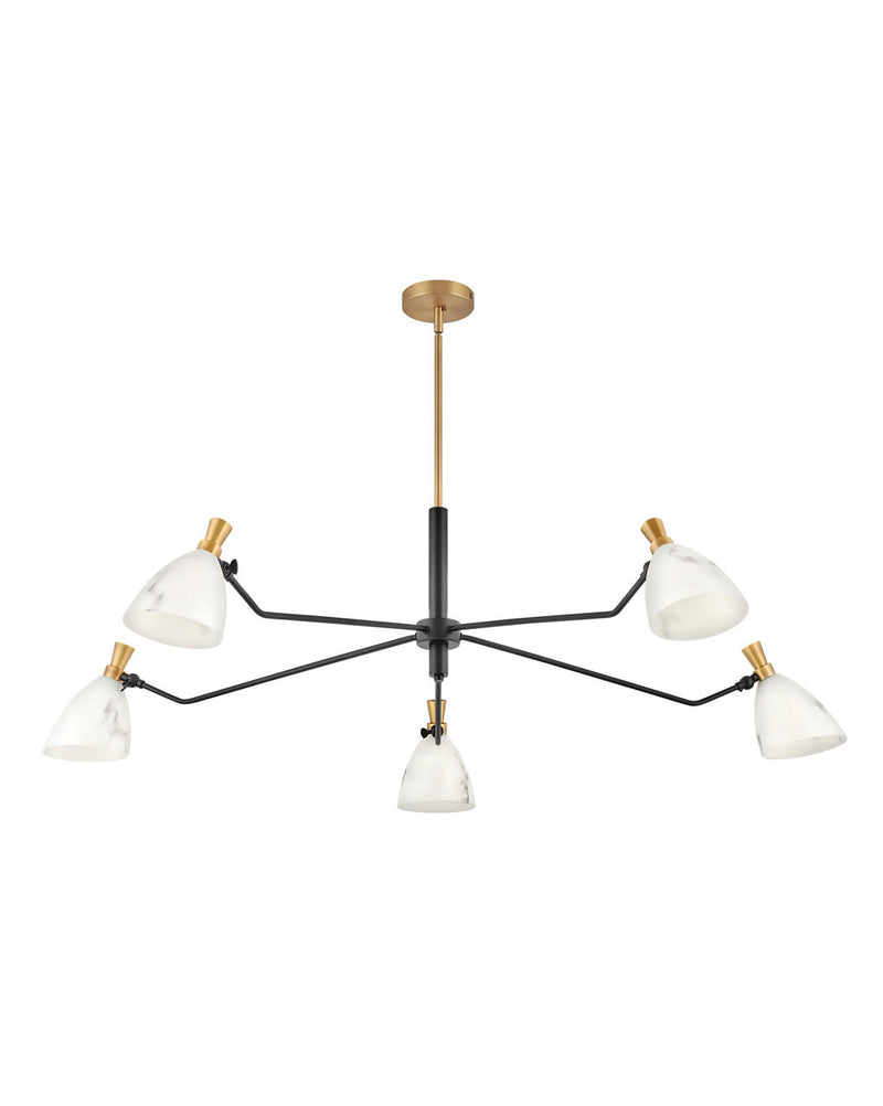 Hinkley 33795HB LED Chandelier, Heritage Brass