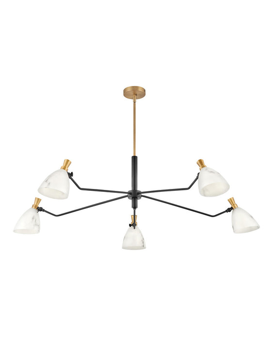 Hinkley 33795HB LED Chandelier, Heritage Brass