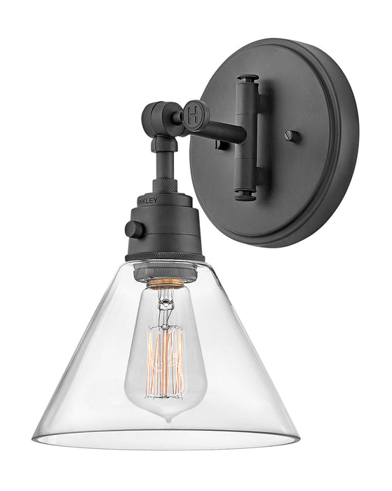 Hinkley 3691BK-CL LED Wall Sconce, Black