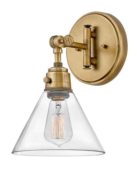 Hinkley 3691HB-CL LED Wall Sconce, Heritage Brass