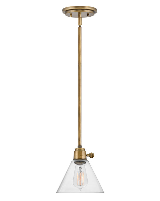 Hinkley 3697HB-CL LED Pendant, Heritage Brass