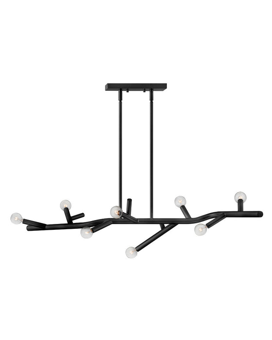 Hinkley 37095BK LED Linear Chandelier, Black