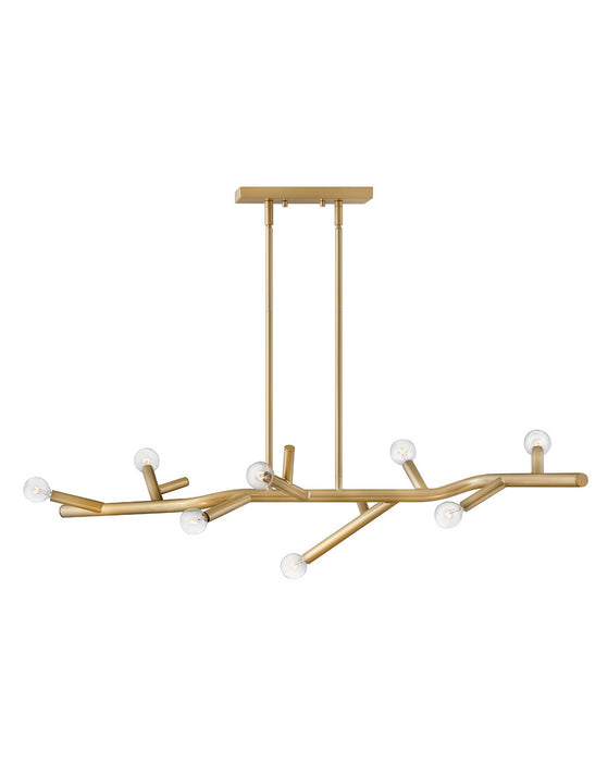 Hinkley 37095LB LED Linear Chandelier, Light Brass