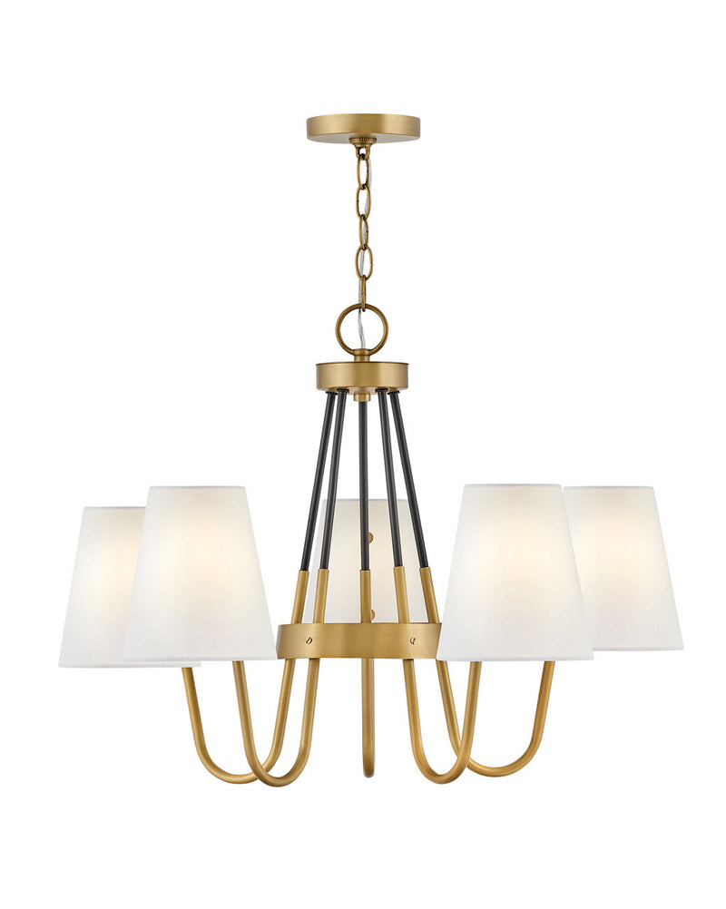 Hinkley 37385HB LED Chandelier, Heritage Brass