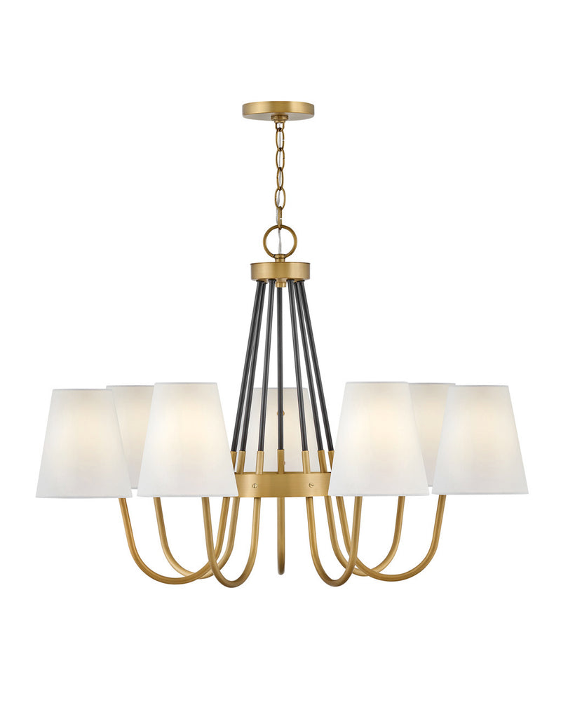 Hinkley 37386HB LED Chandelier, Heritage Brass