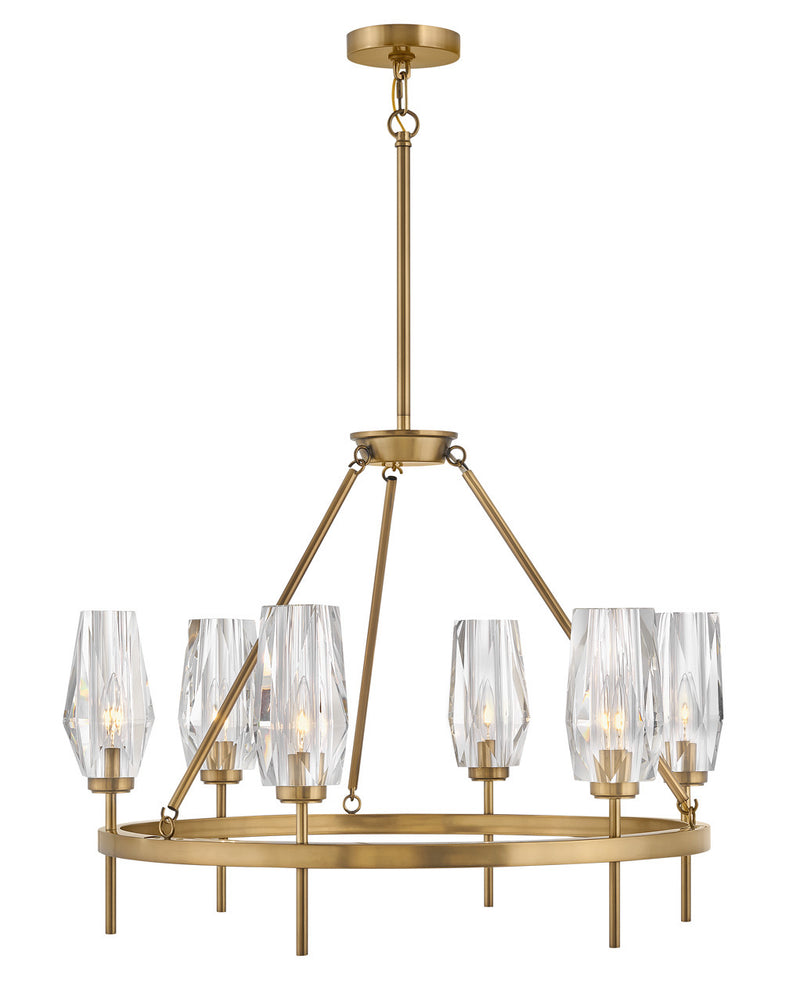 Hinkley 38255HB LED Chandelier, Heritage Brass