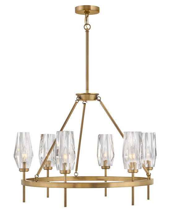 Hinkley 38255HB LED Chandelier, Heritage Brass