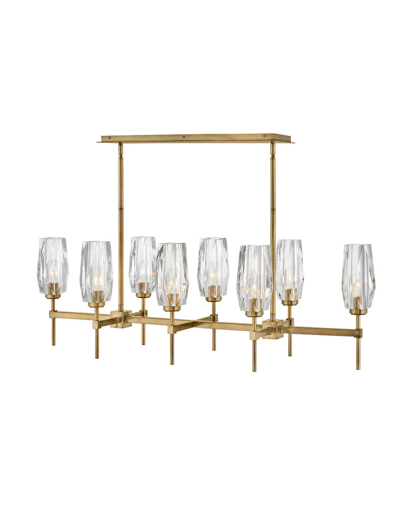 Hinkley 38256HB LED Linear Chandelier, Heritage Brass