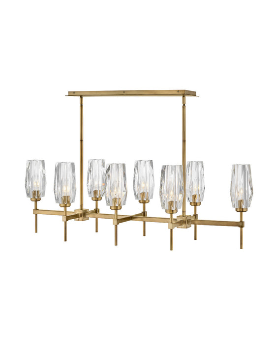 Hinkley 38256HB LED Linear Chandelier, Heritage Brass
