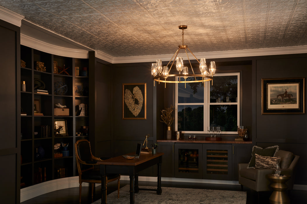 Hinkley 38258HB LED Chandelier, Heritage Brass