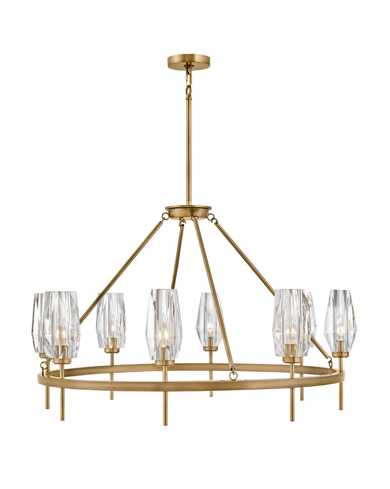 Hinkley 38258HB LED Chandelier, Heritage Brass