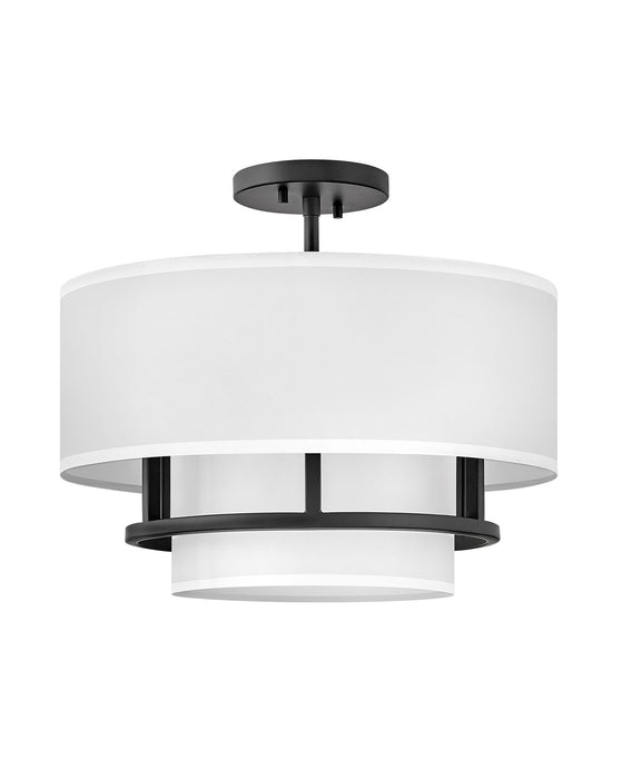 Hinkley 38893BK LED Semi-Flush Mount, Black