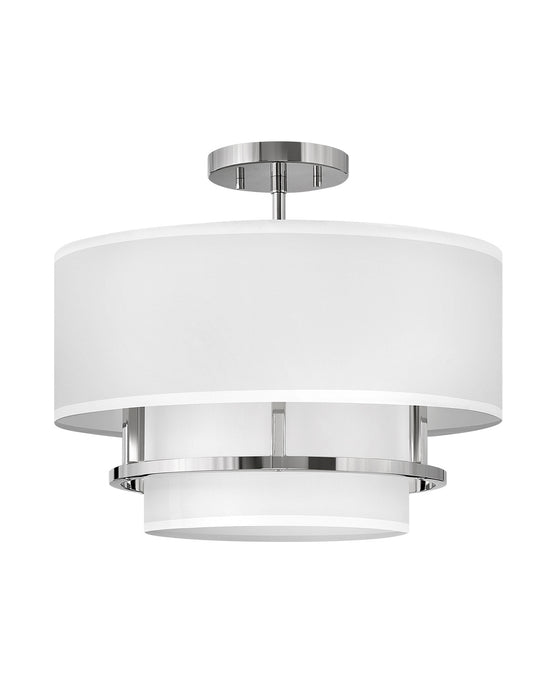 Hinkley 38893PN LED Semi-Flush Mount, Polished Nickel
