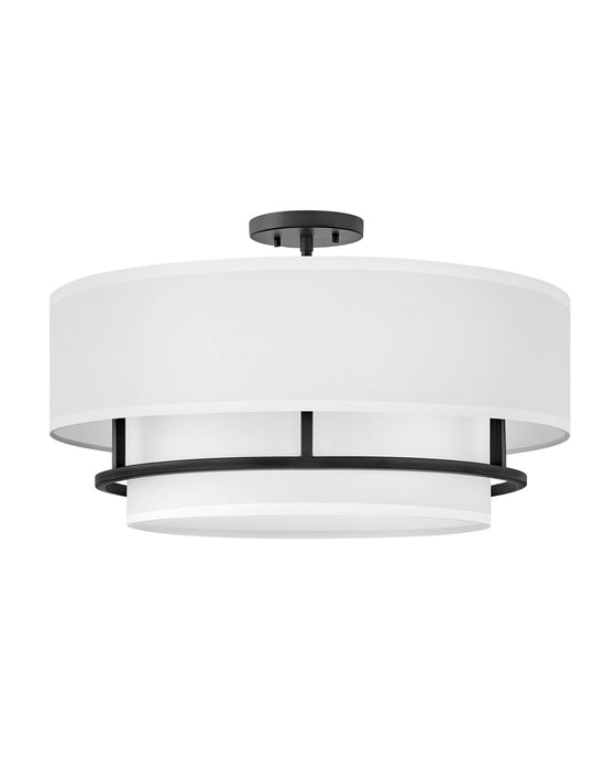 Hinkley 38894BK LED Semi-Flush Mount, Black
