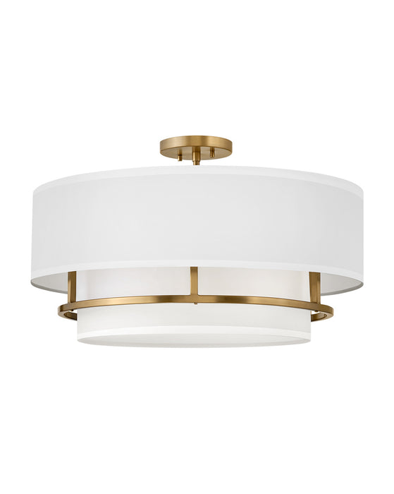 Hinkley 38894LCB LED Semi-Flush Mount, Lacquered Brass