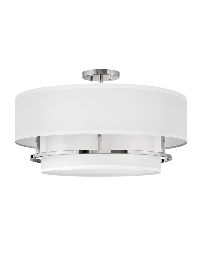 Hinkley 38894PN LED Semi-Flush Mount, Polished Nickel