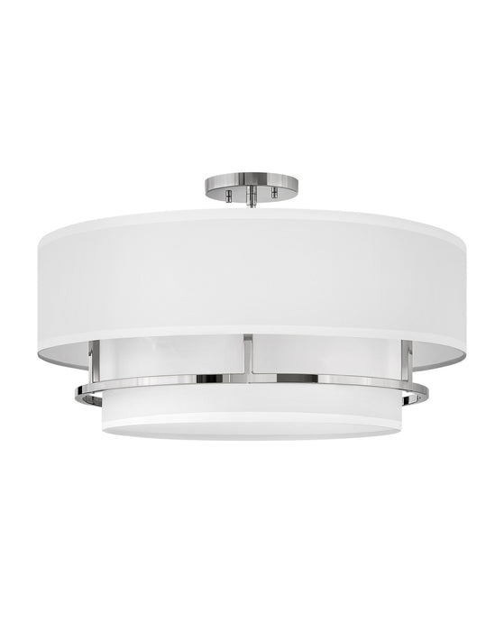 Hinkley 38894PN LED Semi-Flush Mount, Polished Nickel