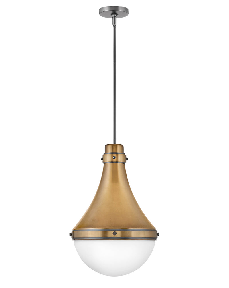 Hinkley 39054HB LED Pendant, Heritage Brass