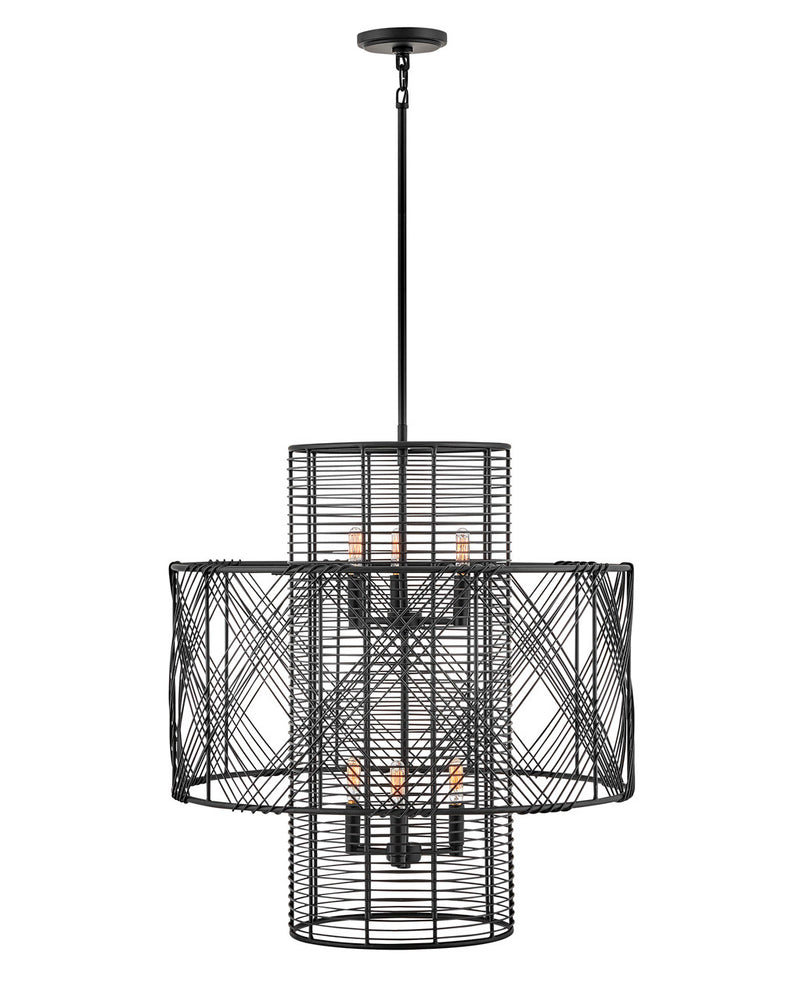 Hinkley 41065BLK LED Chandelier, Black