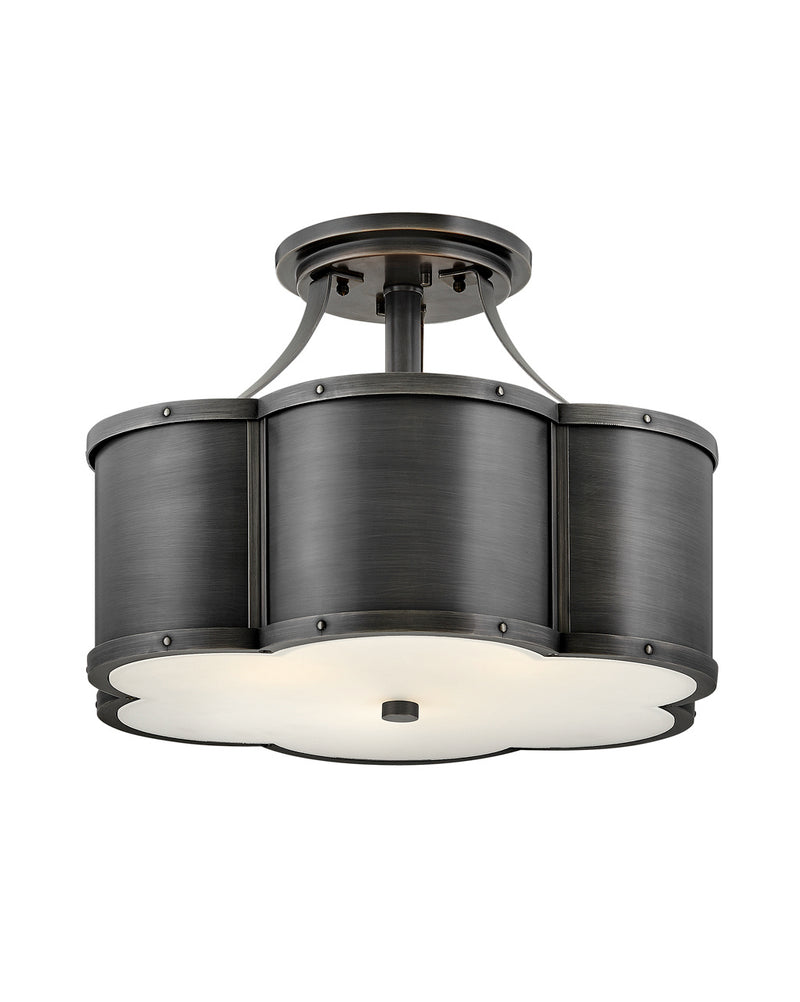 Hinkley 4444BLB LED Semi-Flush Mount, Blackened Brass