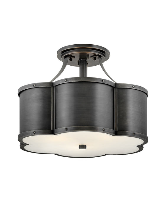 Hinkley 4444BLB LED Semi-Flush Mount, Blackened Brass