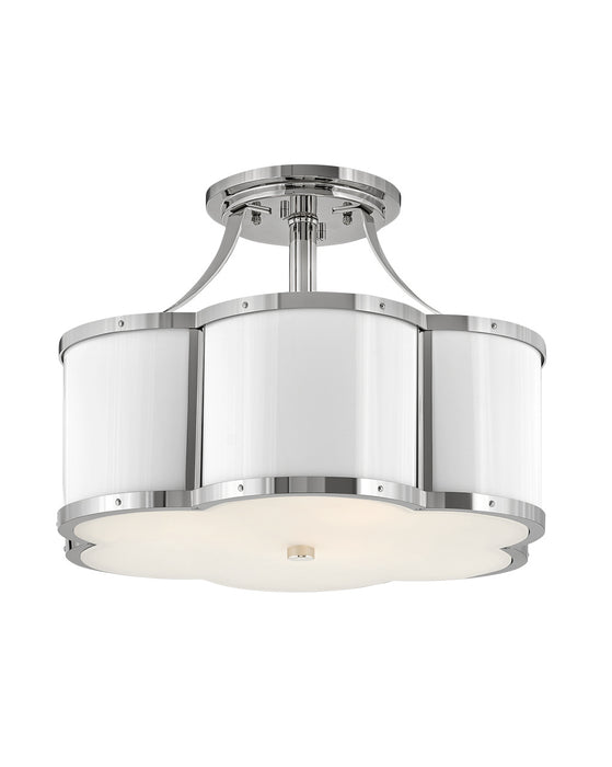 Hinkley 4444PN LED Semi-Flush Mount, Polished Nickel