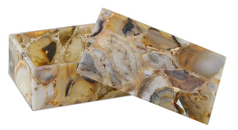 Currey and Company 1200-0173 Box, Black Agate