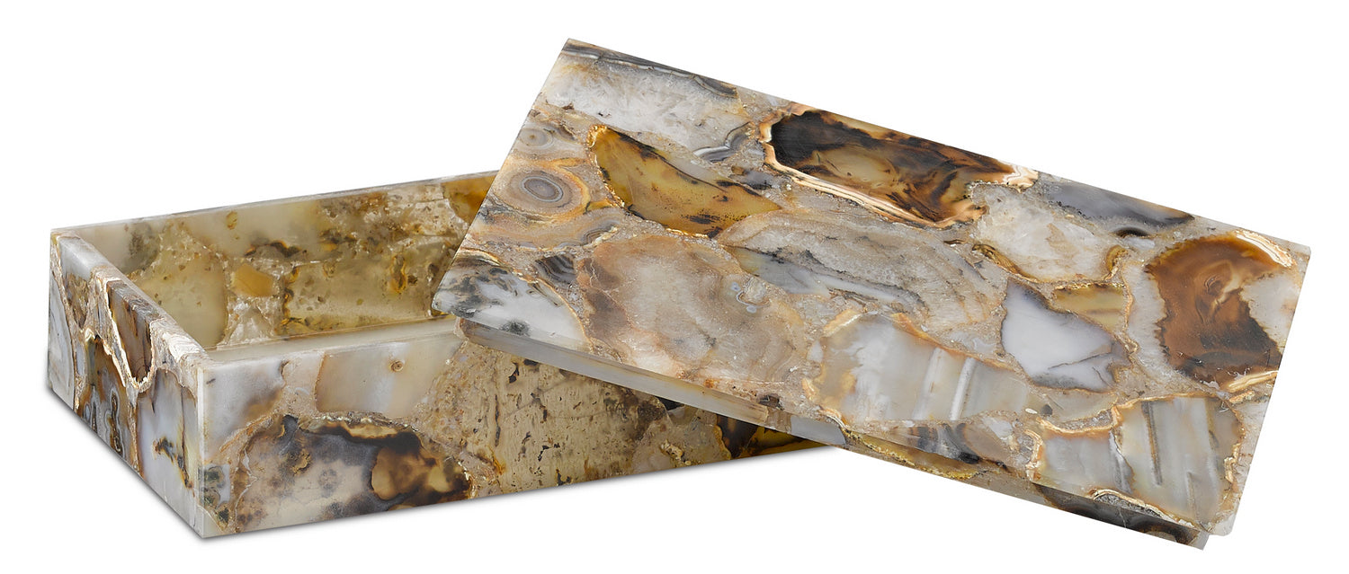 Currey and Company 1200-0174 Box, Black Agate