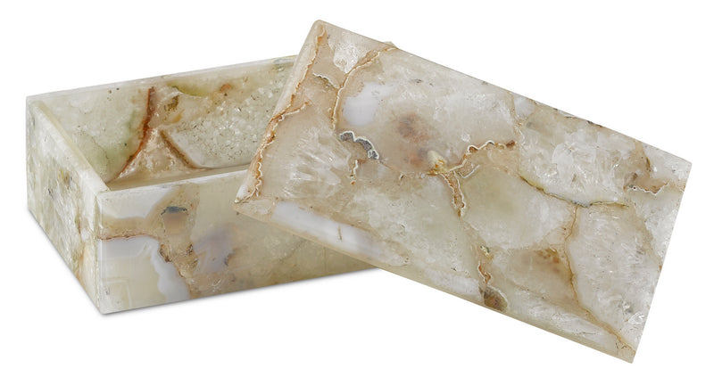 Currey and Company 1200-0175 Box, Natural Agate