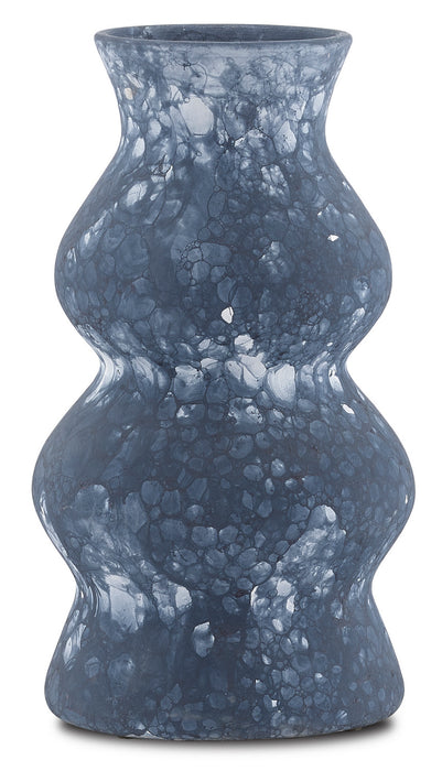 Currey and Company 1200-0191 Vase, Navy/White