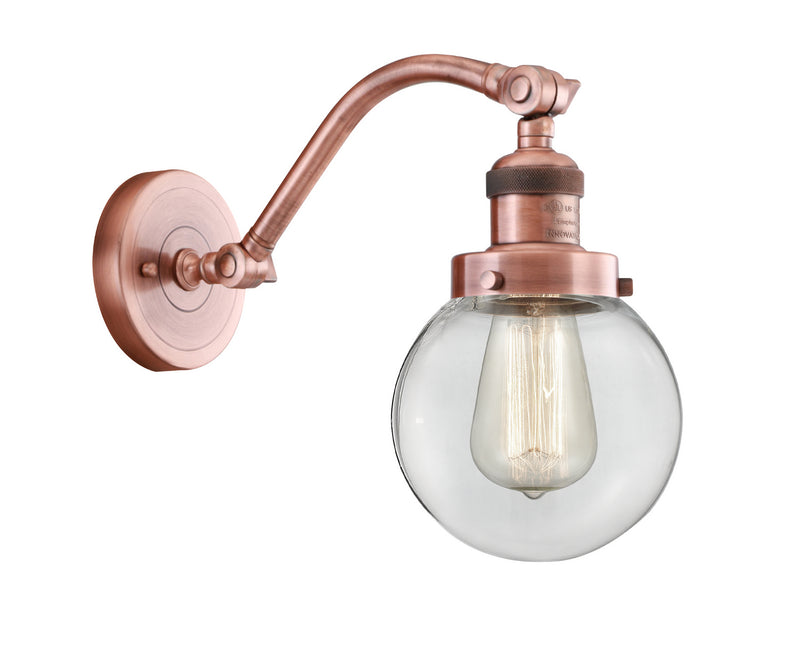 Innovations 515-1W-AC-G202-6-LED LED Wall Sconce, Antique Copper
