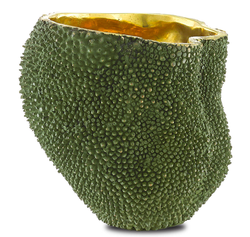 Currey and Company 1200-0288 Vase, Green/Gold