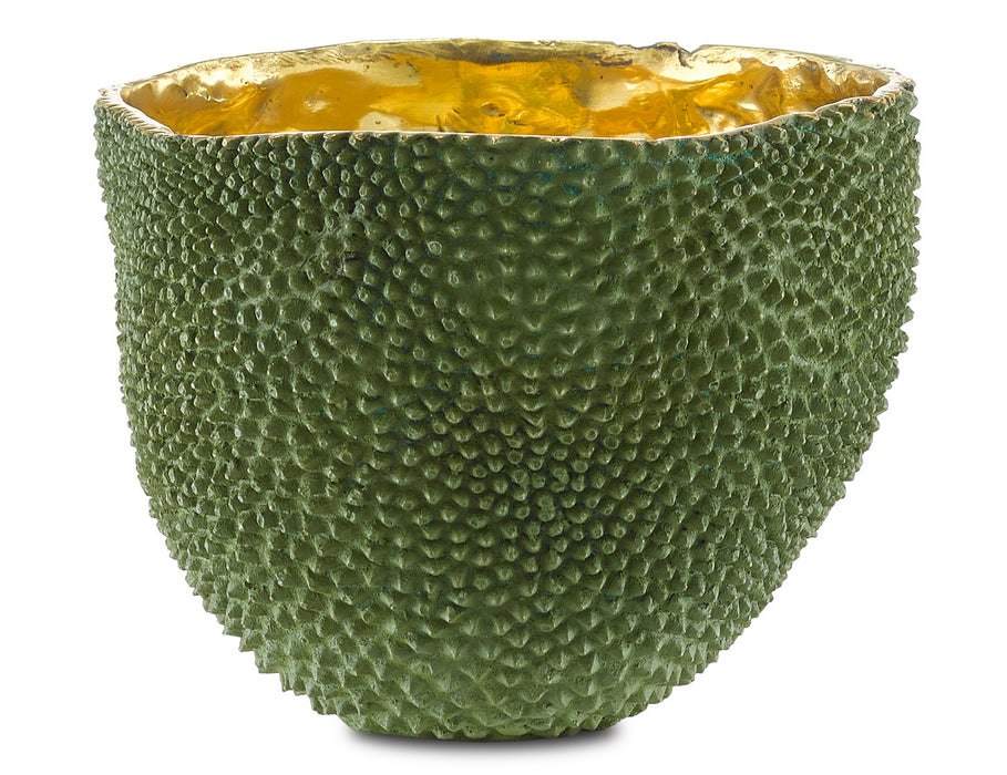Currey and Company 1200-0289 Vase, Green/Gold