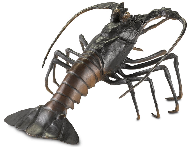 Currey and Company 1200-0292 Lobster, Black/Bronze