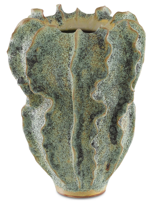 Currey and Company 1200-0298 Vase, Moss Green