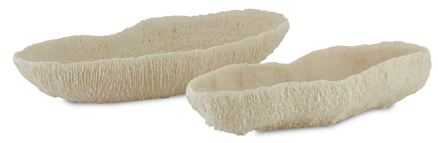 Currey and Company 1200-0354 Tray Set of 2, Ivory