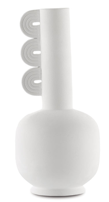 Currey and Company 1200-0399 Vase, Textured White