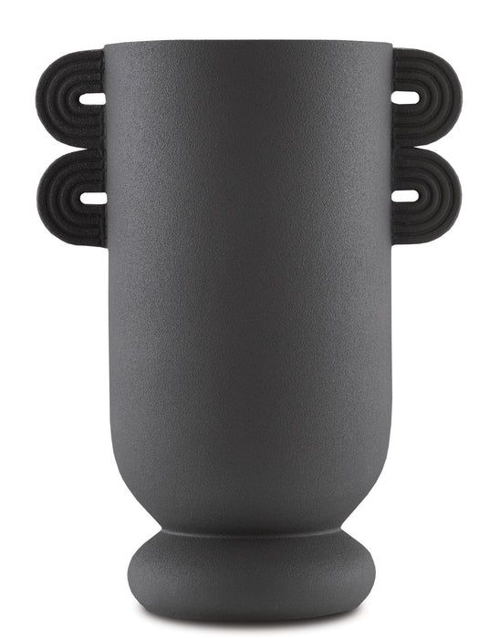 Currey and Company 1200-0405 Vase, Textured Black