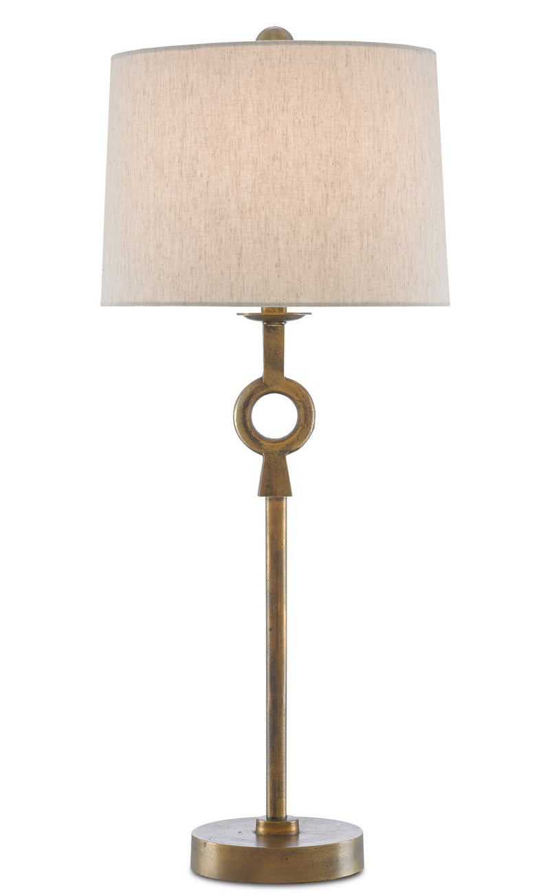 Currey and Company 6000-0530 One Light Table Lamp, Antique Brass