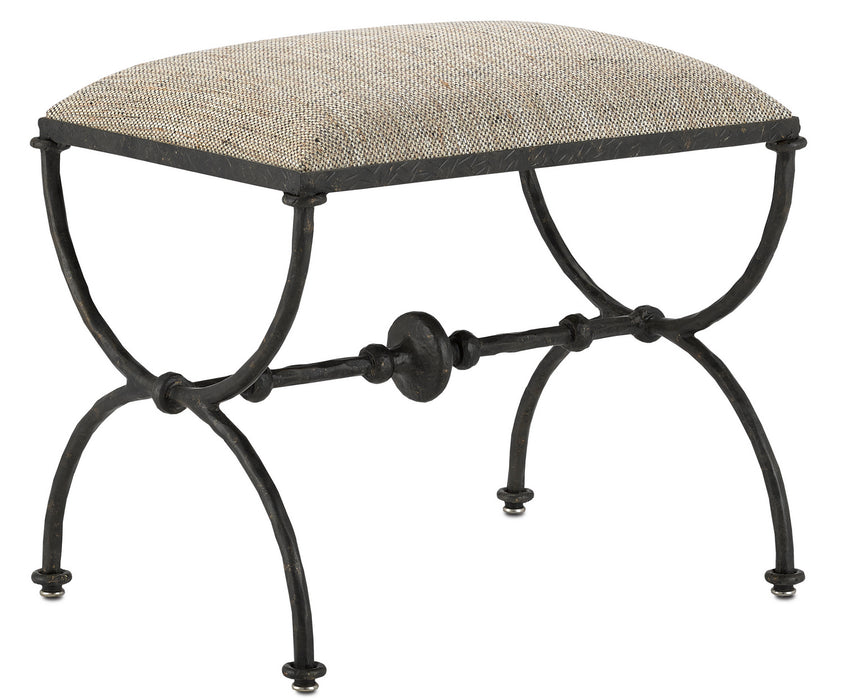 Currey and Company 7000-0992 Ottoman, Rustic Bronze