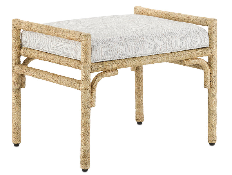 Currey and Company 7000-1162 Ottoman, Natural