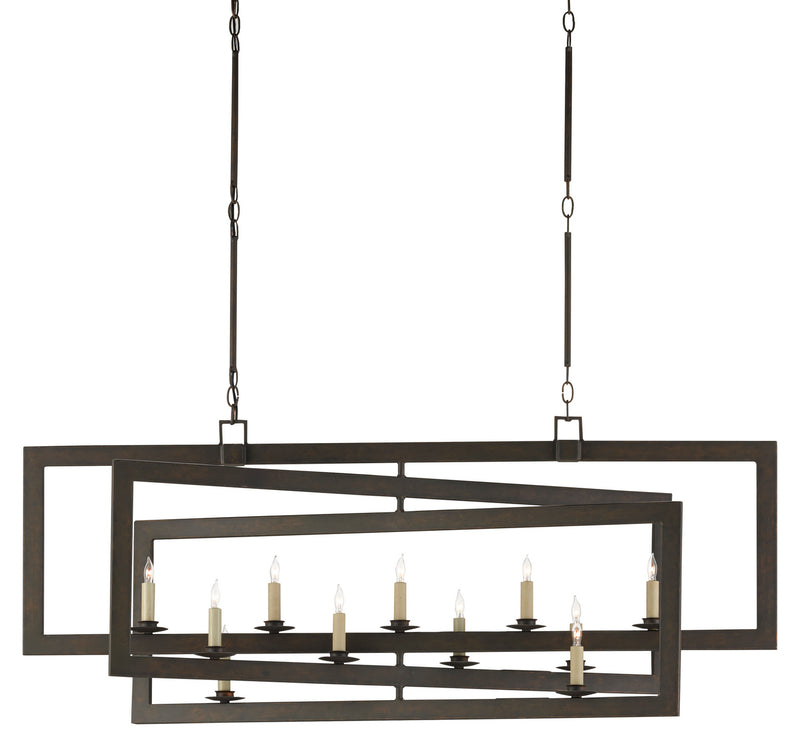 Currey and Company 9000-0525 11 Light Chandelier, Bronze Gold