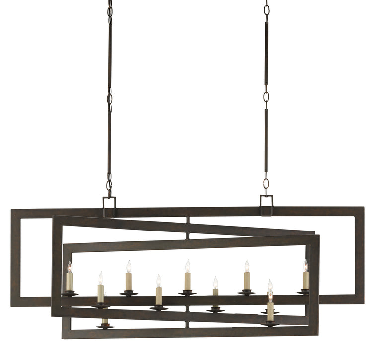 Currey and Company 9000-0525 11 Light Chandelier, Bronze Gold
