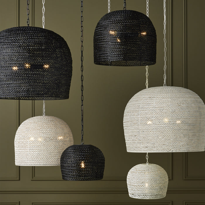 Currey and Company 9000-0623 Three Light Chandelier, White