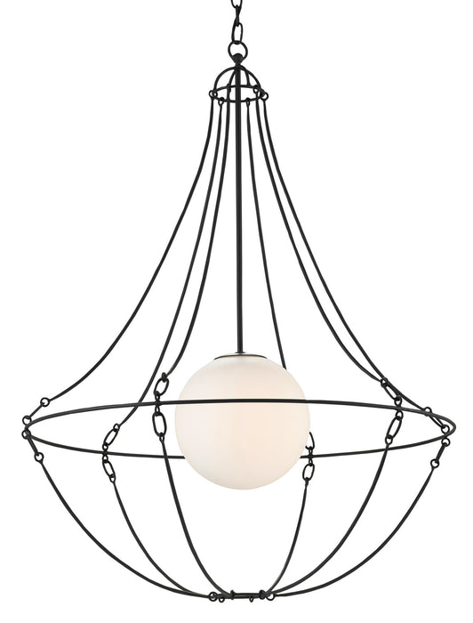 Currey and Company 9000-0640 One Light Pendant, Black Bronze