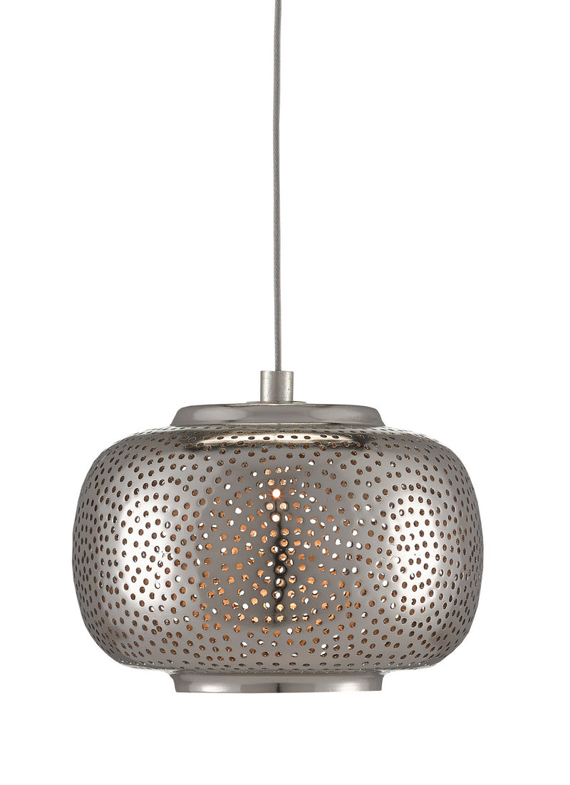 Currey and Company 9000-0688 One Light Pendant, Nickel