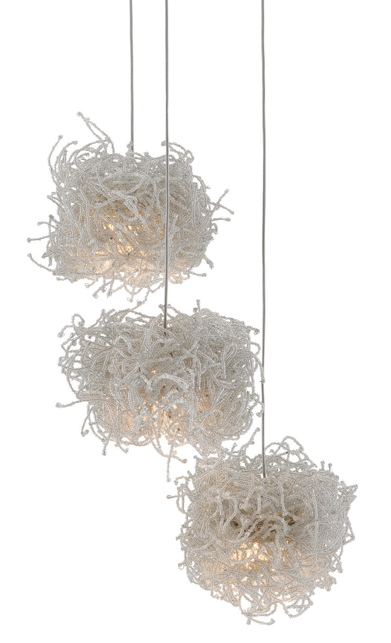 Currey and Company 9000-0696 Three Light Pendant, Clear
