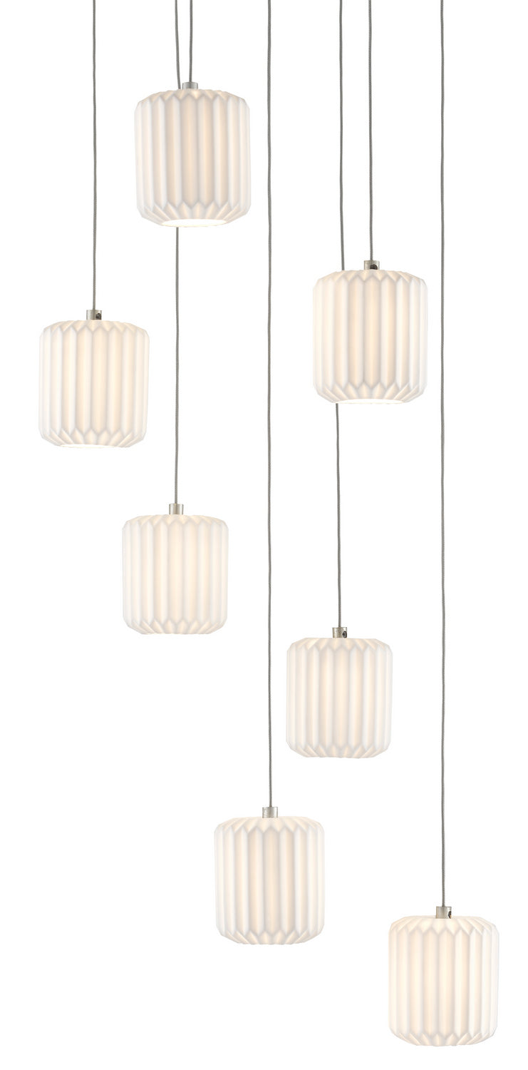 Currey and Company 9000-0711 Seven Light Pendant, White