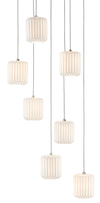 Currey and Company 9000-0711 Seven Light Pendant, White