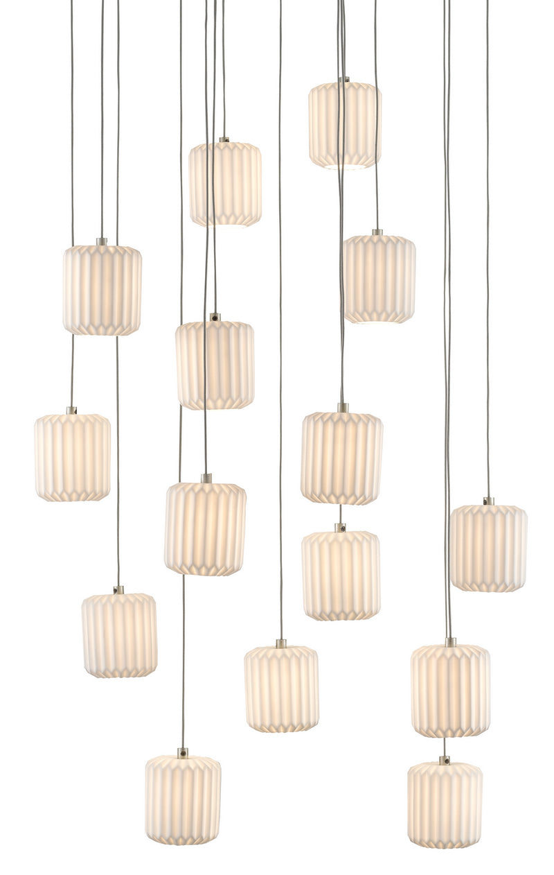 Currey and Company 9000-0712 15 Light Pendant, White